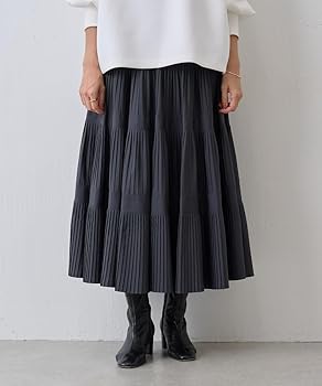 美品♡ビアズリー　プリーツティアードスカート　ホワイト　Fサイズ 美品♡ビアズリー プリーツティアードスカート ホワイト Fサイズ